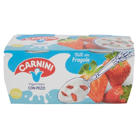 Yogurt Intero alla Fragola con Pezzi, 2x125 g